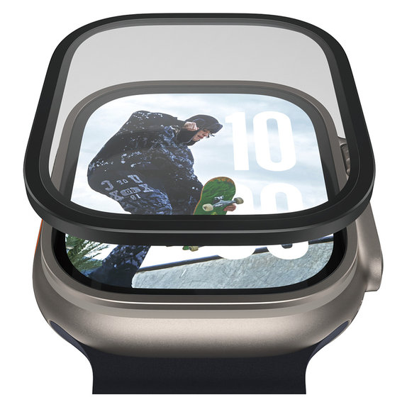 Tempered Glass UWF METALLIC for Apple Watch Ultra 49 mm, Black, PanzerGlass