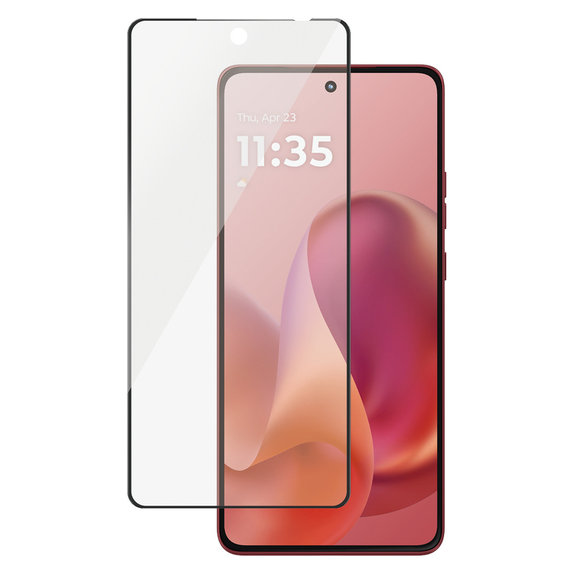 Tempered Glass UWF for Motorola Moto G86 Power, Black, PanzerGlass