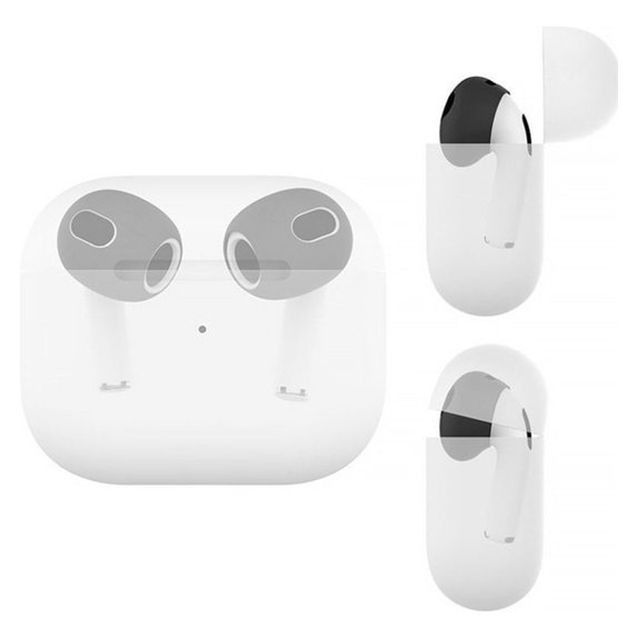 Replacement silicone Ear Tips for Apple AirPods 3, White