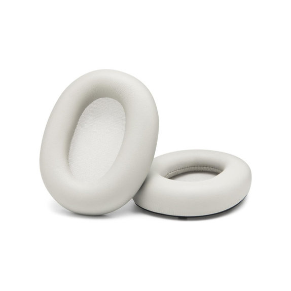 Replacement Ear Pads for Sony WH-1000XM6, Memory foam + PU leather, White, 1 pair