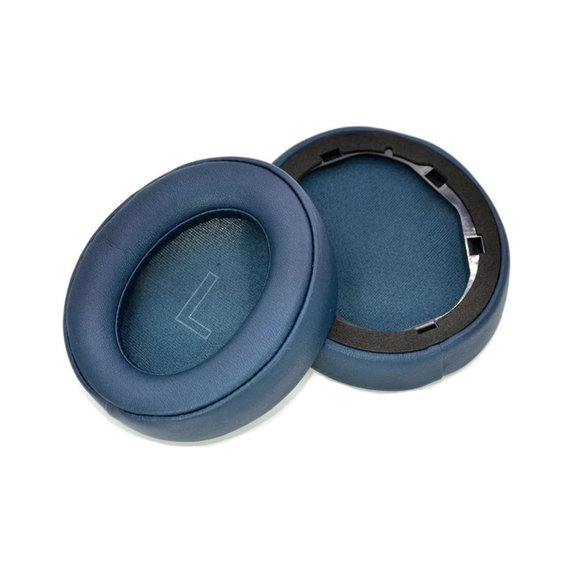 Replacement Ear Pads for Anker Soundcore Life Q30, Q35, Memory foam + PU leather, Blue (stitched), 1 pair