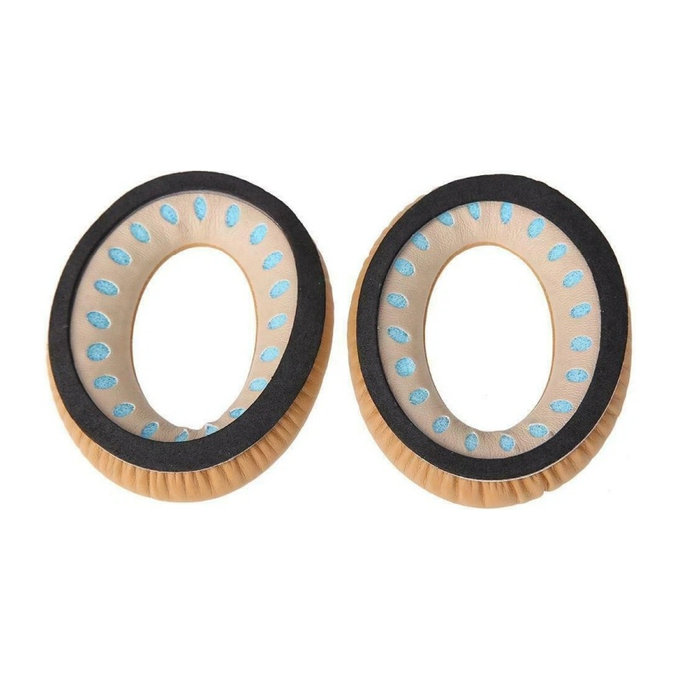 Replacement Ear Pads for Bose QuietComfort 2, 15, 25 a 35, Memory foam + PU leather, Khaki, 1 pair