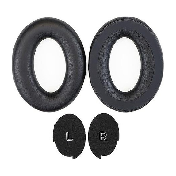 Replacement Ear Pads for Bose Aviation 30, Memory foam + PU leather, Black, 1 pair
