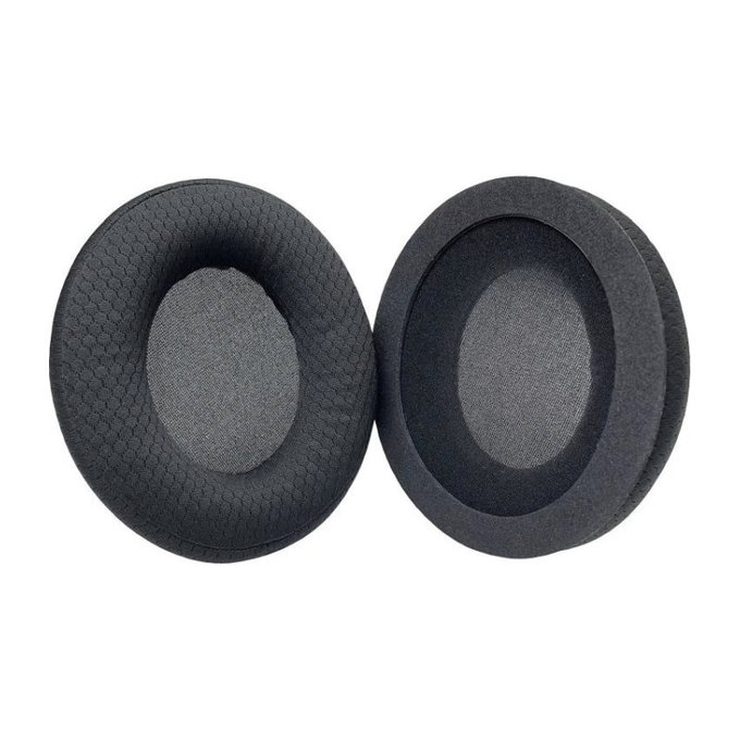 Replacement Ear Pads for Kingston HyperX Stinger Core, Memory foam + Textile, Black, 1 pair