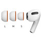 Replacement silicone Ear Tips for Apple AirPods 1, 2 Pro, M, Memory Foam, White