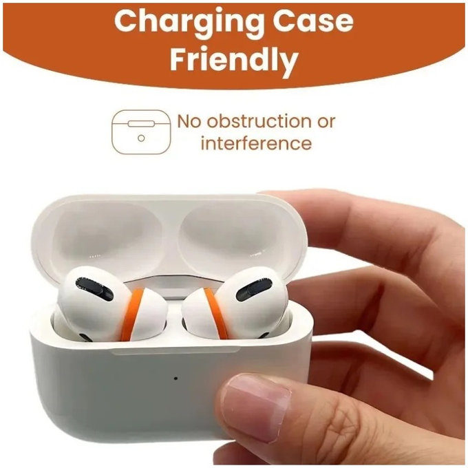 Replacement silicone ear tips for Apple AirPods 3 Pro, set of 3pcs (L, M, S), White
