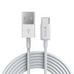 USB / USB-C Cable Smart, 2.1A, 2m, White, Devia