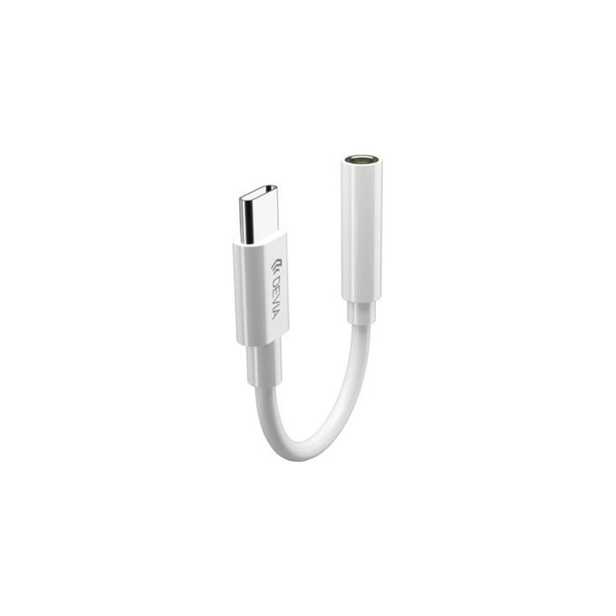 Smart Adapter 3.5mm Jack / USB-C, White, Devia