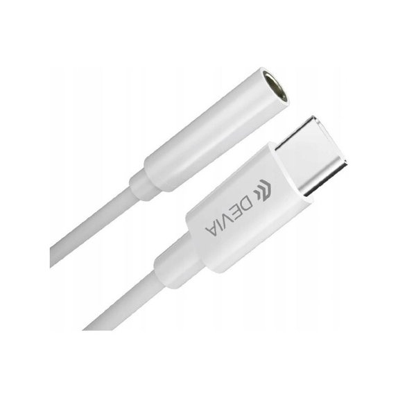 Smart Adapter 3.5mm Jack / USB-C, White, Devia