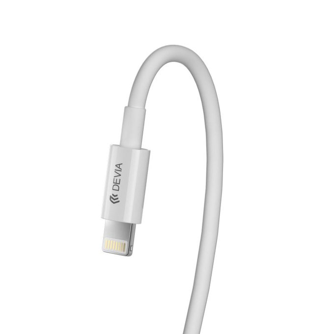 Lightning / USB-C Cable Smart, PD 27W, 2m, White, Devia