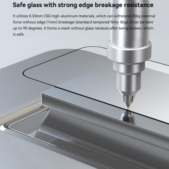 FullCover Tempered Glass with Applicator for iPhone 15 Pro Max, Devia