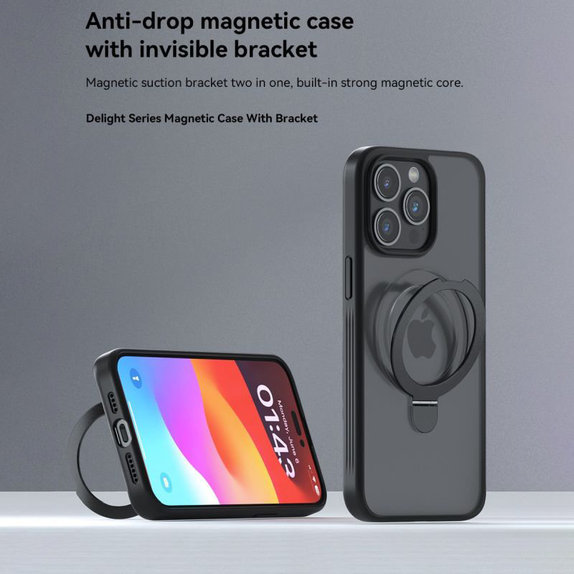 Case Delight with MagSafe for iPhone 15 Pro Max, Black, Devia