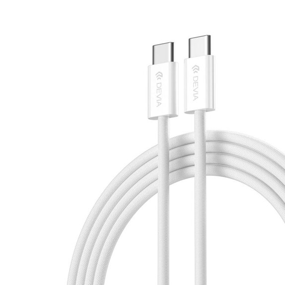 USB-C / USB-C Cable Smart, PD 60W, 1m, White, Devia