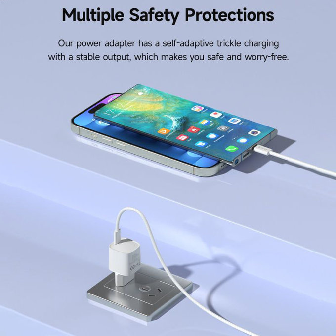 Charging Adapter Mini USB-C, PD 30W, White, Devia