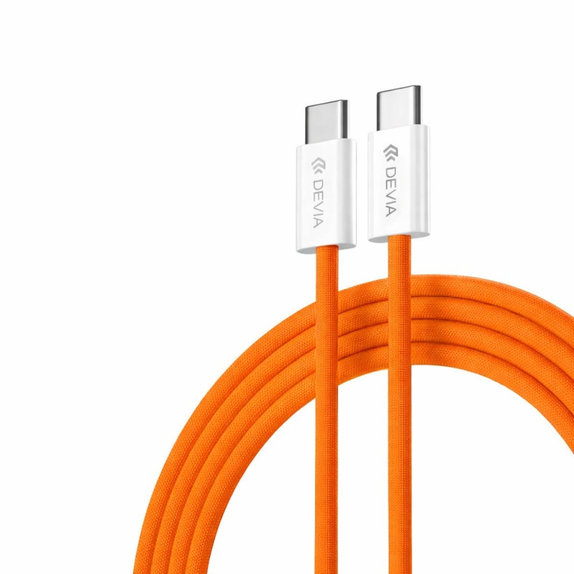 USB-C / USB-C Cable Smart, PD 60W, 1m, Orange, Devia