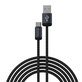 USB / USB-C Cable Gracious, 2.1A, 2m, Black, Devia