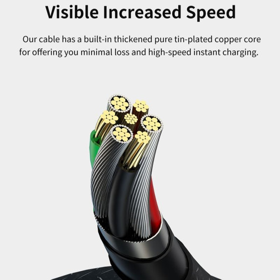 USB / USB-C Cable Gracious, 2.1A, 2m, Black, Devia