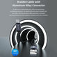 USB / USB-C Cable Gracious, 2.1A, 2m, Black, Devia
