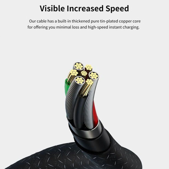 Lightning / USB Cable Gracious, 2.4A, 1m, Black, Devia