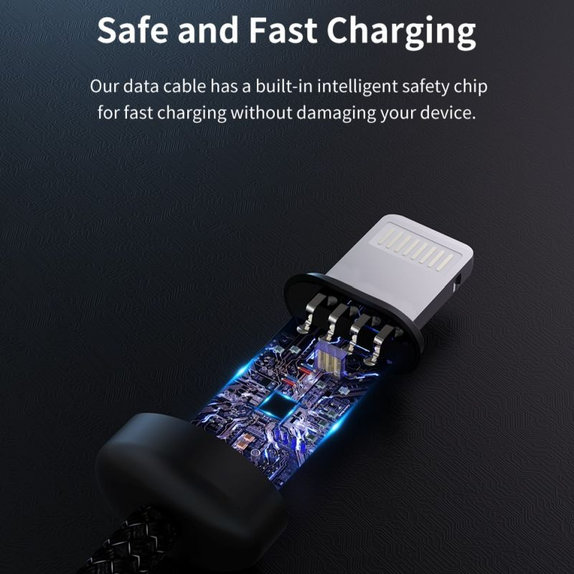 Lightning / USB Cable Gracious, 2.4A, 2m, Black, Devia