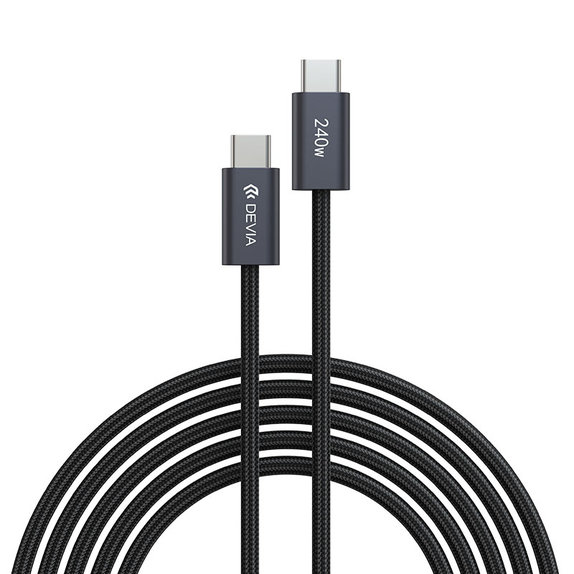 USB-C / USB-C Cable Extreme Speed, PD 240W, 2m, Black, Devia