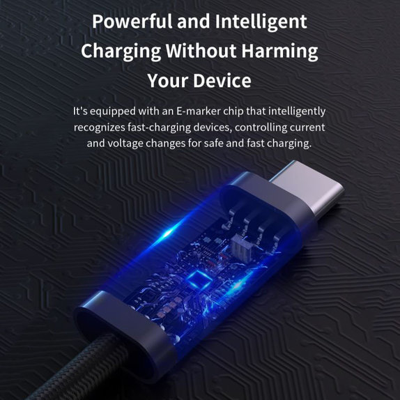 USB-C / USB-C Cable Extreme Speed, PD 240W, 2m, Black, Devia