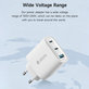 Charging Adapter Extreme Speed, 2x USB-C + USB-A, PD 65W, White, Devia