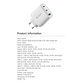 Charging Adapter Extreme Speed, 2x USB-C + USB-A, PD 65W, White, Devia
