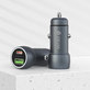 Car Charger Extreme Speed USB-C + USB-A, PD 30W, QC 3.0 18W, Grey, Devia