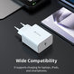 Charging Adapter Rocket USB-C, PD 45W, White, Devia