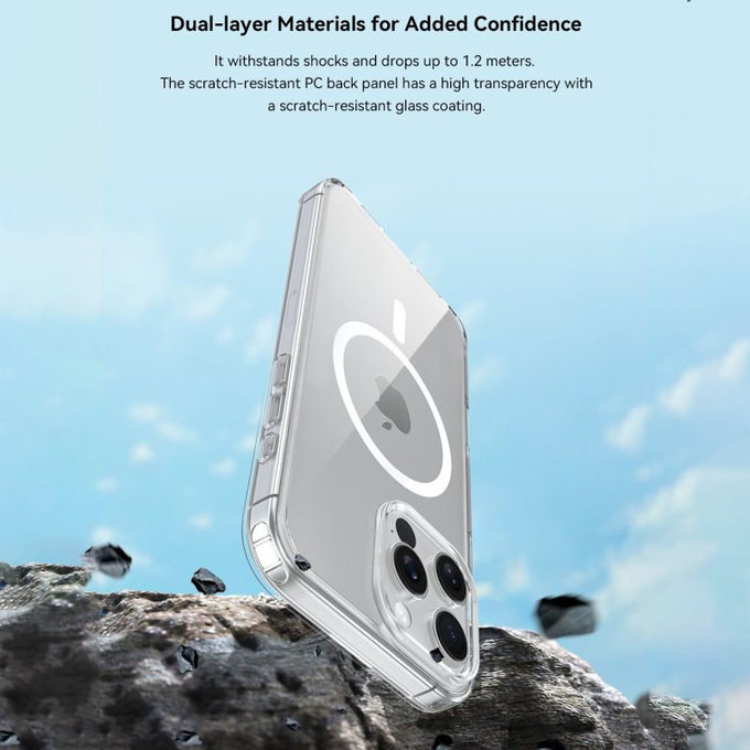 Case Clear with MagSafe for iPhone 16 Pro, Transparent, Devia