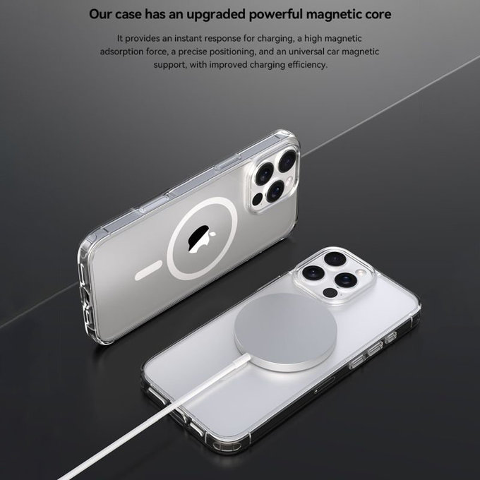 Case Clear with MagSafe for iPhone 16 Plus, Transparent, Devia