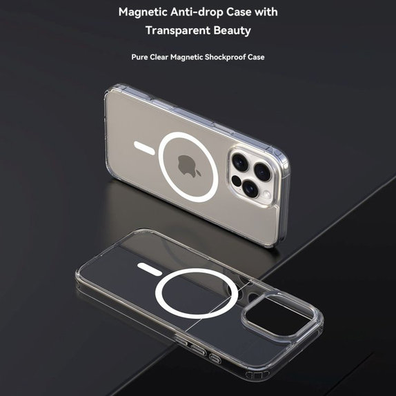 Case Clear with MagSafe for iPhone 16 Pro Max, Transparent, Devia