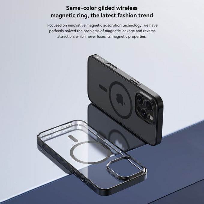 Case Glimmer with MagSafe for iPhone 16 Pro Max, Black, Devia