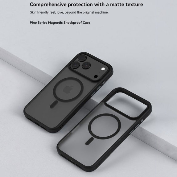 Case Pino with MagSafe for iPhone 17 Pro Max, Black, Devia