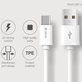 USB / USB-C Cable Smart, 2.1A, 1m, White, Devia