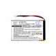 Battery for Garmin Nüvi 1300, 1350, 1370, 1390, 1490, 1250mAh, Li-Pol, 3.7V, 361-00019-16, HQ