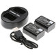 Battery 2pcs with charger for Sony NEX-5, Alpha 7, NEX-7, 1030mAh, Li-Ion, 7.4V, NP-FW50, HQ