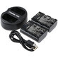 Battery 2pcs with charger for Canon EOS 5D Mark II, EOS 7D, 2000mAh, Li-Ion, 7.4V, LP-E6, HQ