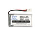 Battery for Hubsan X4 H107, 650mAh, Li-Pol, 3.7V, H107C-A24, HQ