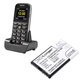 Battery for Doro Primo 365, 1300mAh, Li-Ion, 3.7V, RCB01, HQ
