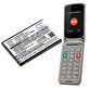 Battery for Saiet Lumina, Ready, Single, Brondi Amico Favoloso, Gigaset GI390, 590, 800mAh, Li-Ion, 3.7V, V30145-K1310-X470, HQ