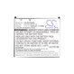 Battery for HP Compaq iPAQ rx3000, rx3115, rx3700, hx2110, hx2790, 1400mAh, Li-Ion, 3.7V, HSTNH-M03B-SS, HQ