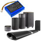 Battery for Philips Fidelio B5/12, Fidelio HTL9100, Fidelio HTL9300, 2500mAh, Li-Pol, 7.4V, 104050-2S, HQ