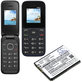 Battery for Alcatel OneTouch 1013, 1035D, 1046D, 400mAh, Li-Ion, 3.7V, TLi004FA, HQ