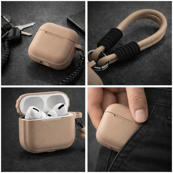 Silicone Case for AirPods Pro 2, Sand Beige