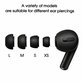 Replacement Silicone Ear Tips for Apple AirPods Pro and Pro 2, Set (L, M, S, XS), Black