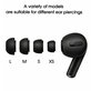 Replacement Silicone Ear Tips for Apple AirPods Pro and Pro 2, Set (L, M, S, XS), Black