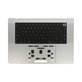 Top case keyboard frame for MacBook Pro 16" A2780 (2023), with US keyboard and battery, Silver, 661-32190, Genuine Apple