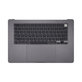 Top case keyboard frame for MacBook Air 15", A3114 (2023), with US keyboard and battery, Space Gray, 661-34895, Genuine Apple